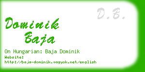 dominik baja business card